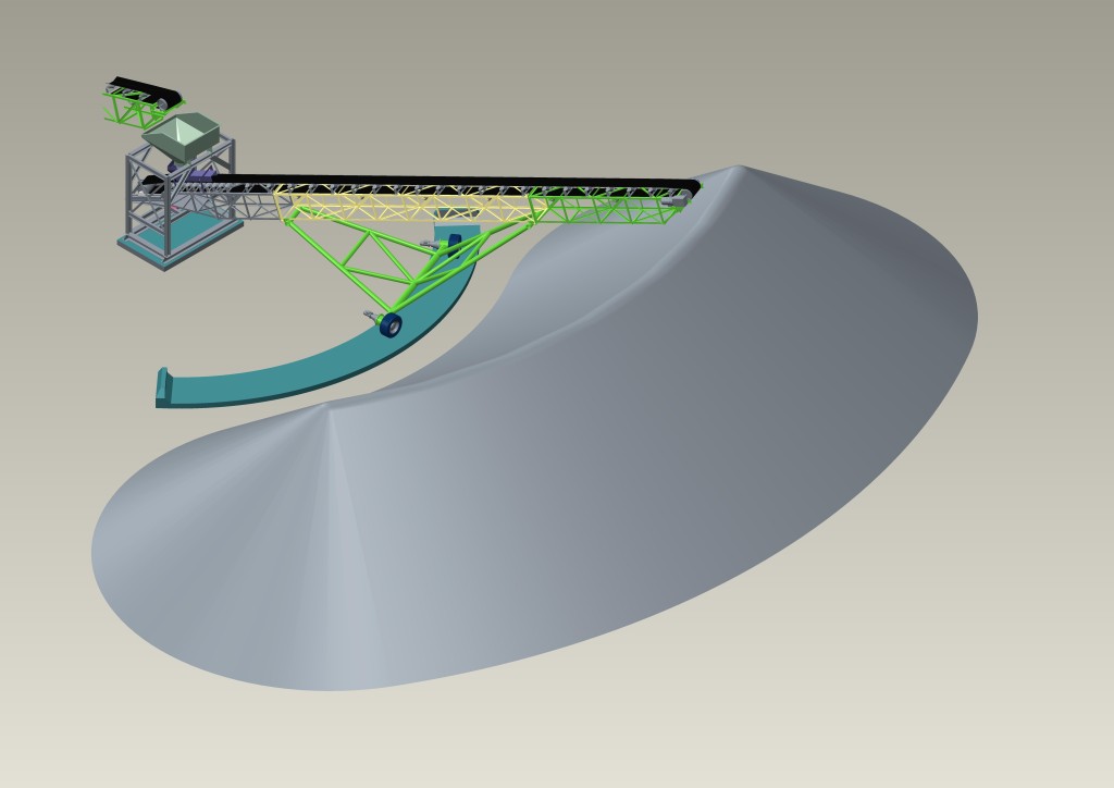 120tph Pivoting Stacker